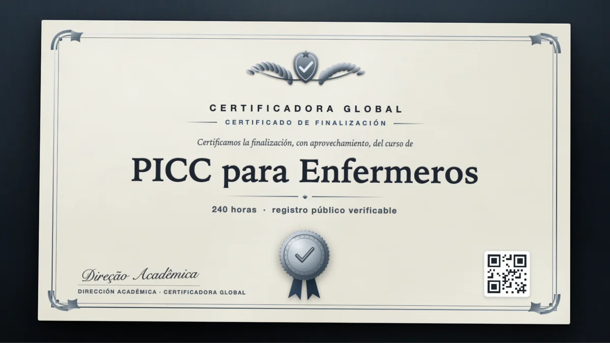 Portada del curso PICC para Enfermeros