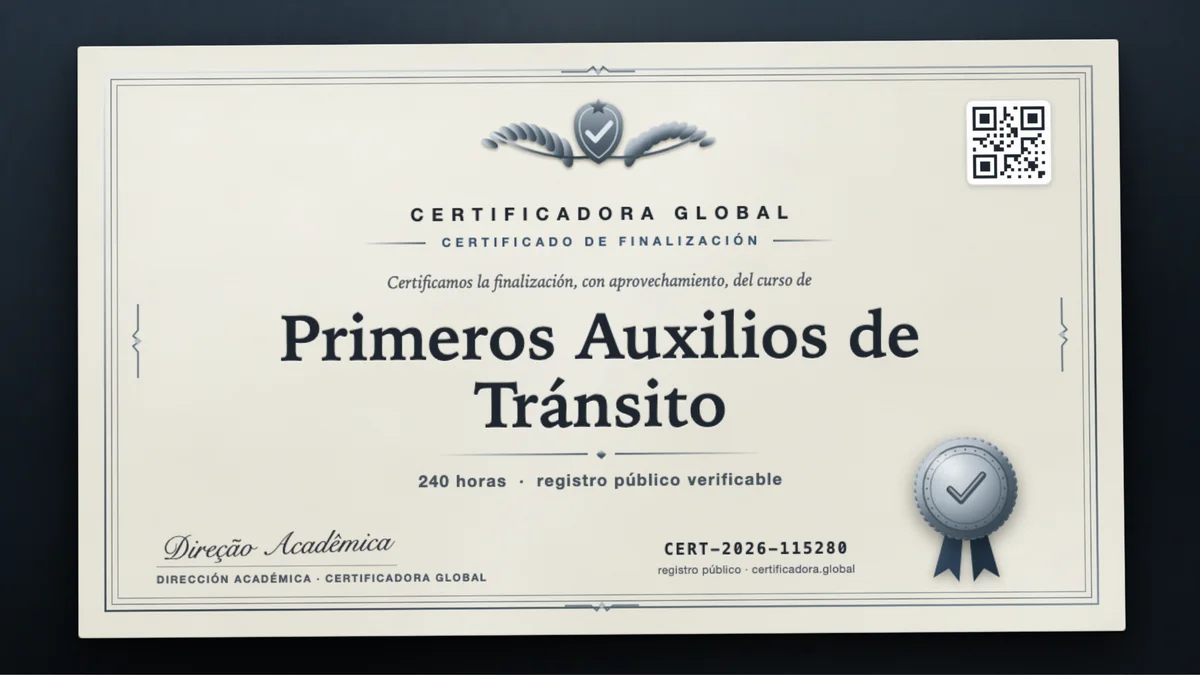 Portada del curso Primeros Auxilios de Tránsito