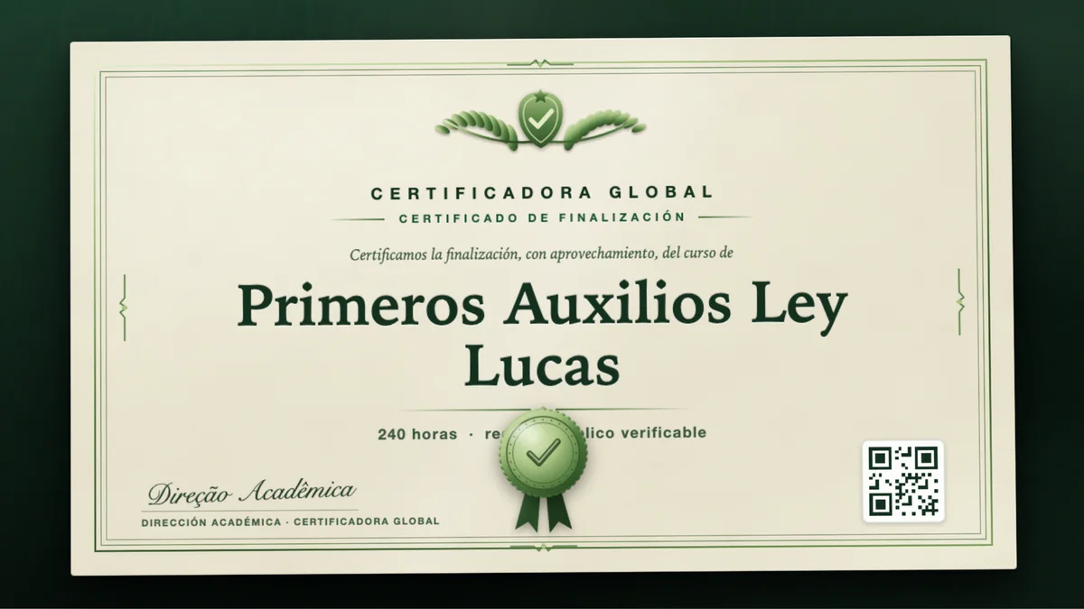 Portada del curso Primeros Auxilios Ley Lucas