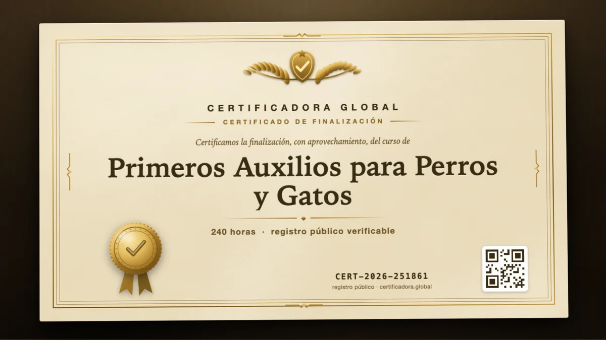 Portada del curso Primeros Auxilios para Perros y Gatos