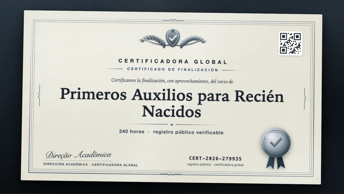 Portada del curso Primeros Auxilios para Recién Nacidos