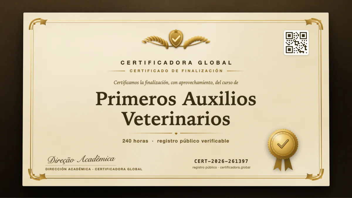 Portada del curso Primeros Auxilios Veterinarios