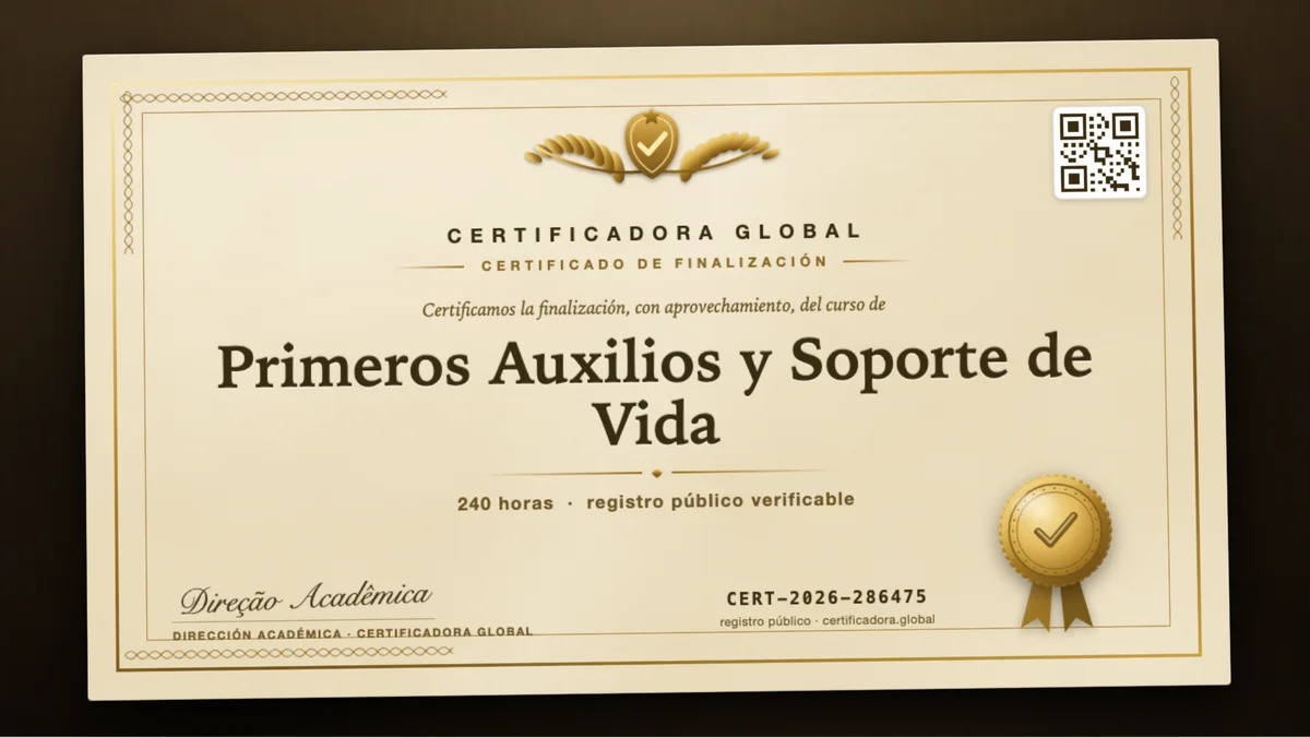 Portada del curso Primeros Auxilios y Soporte de Vida