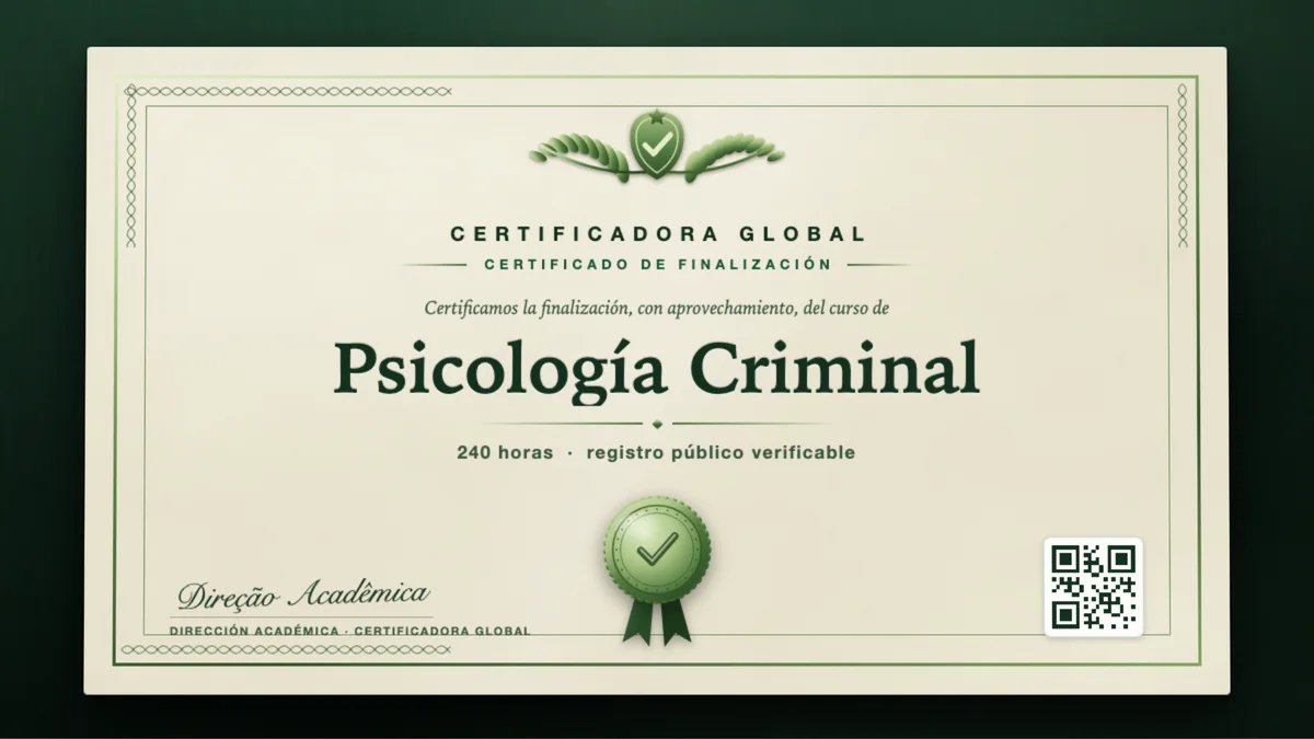 Portada del curso Psicología Criminal