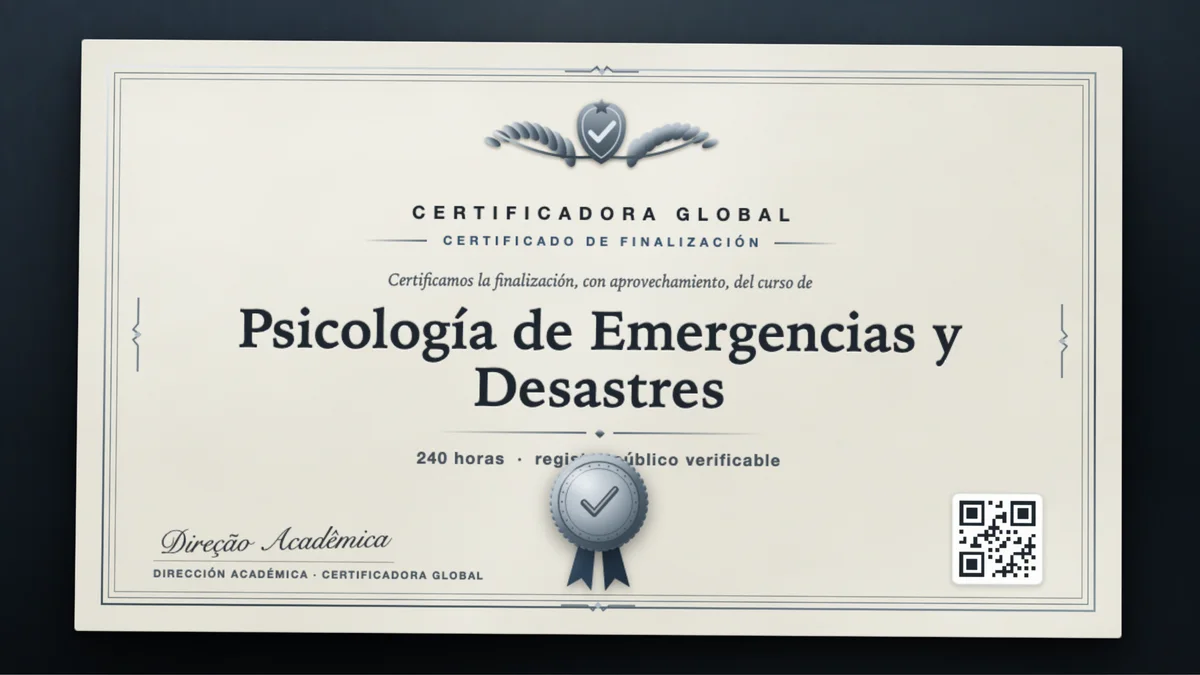 Portada del curso Psicología de Emergencias y Desastres
