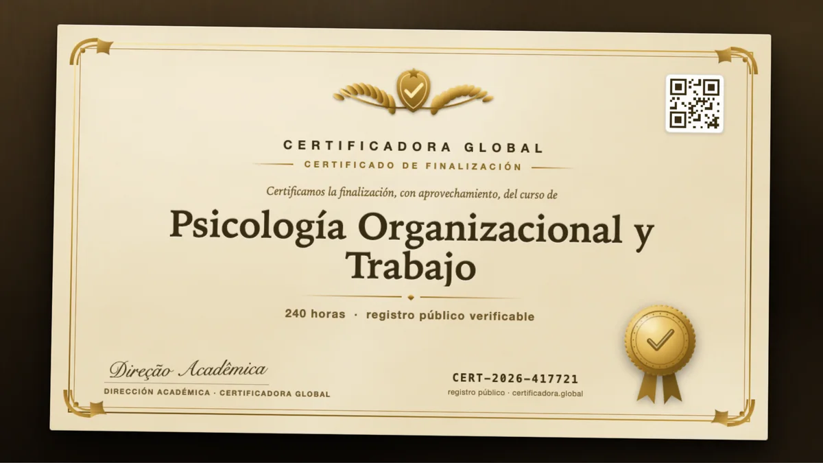 Portada del curso Psicología Organizacional y Trabajo