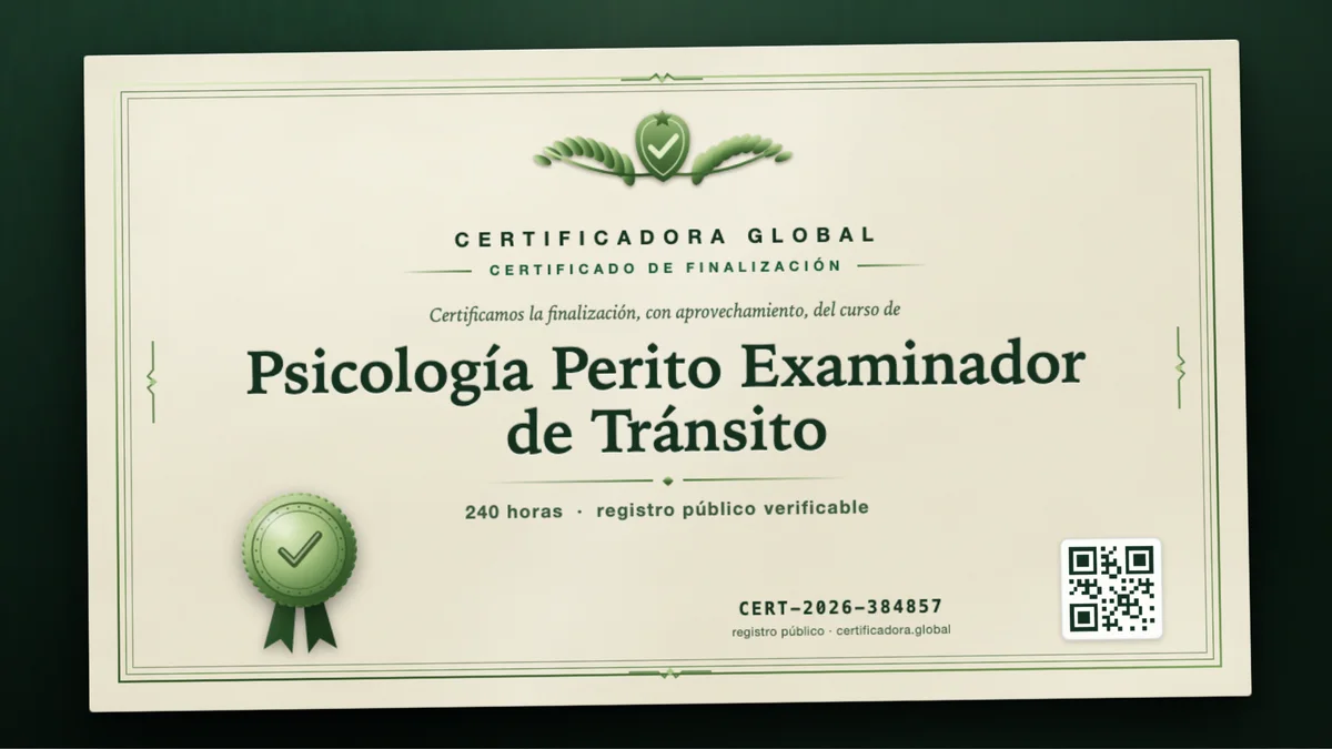 Portada del curso Psicología Perito Examinador de Tránsito