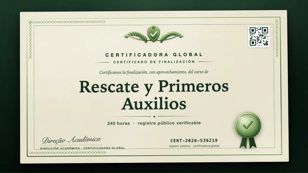 Portada del curso Rescate y Primeros Auxilios
