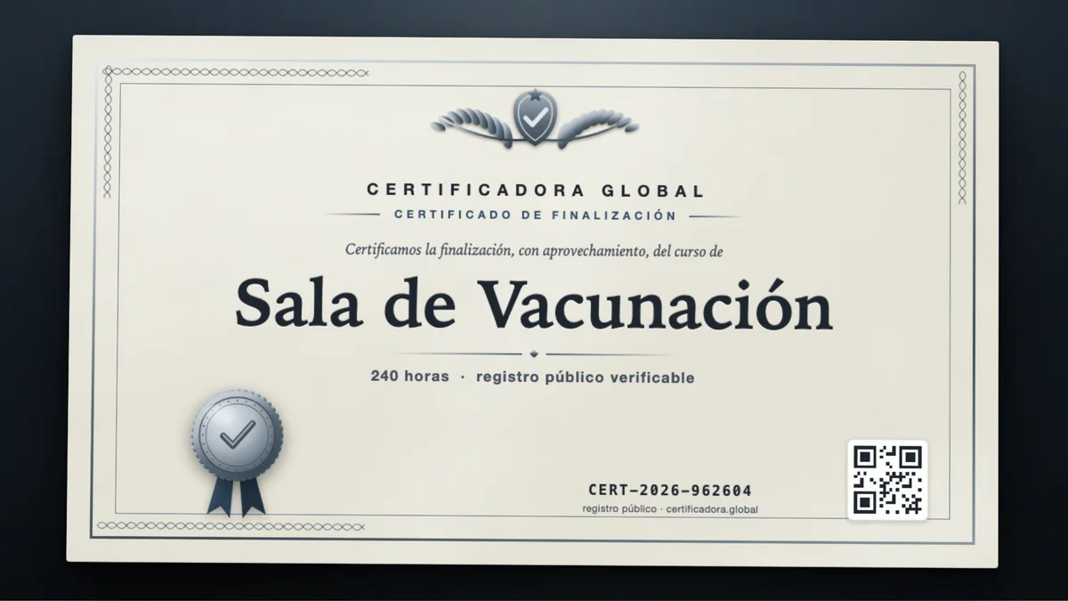 Portada del curso Sala de Vacunación