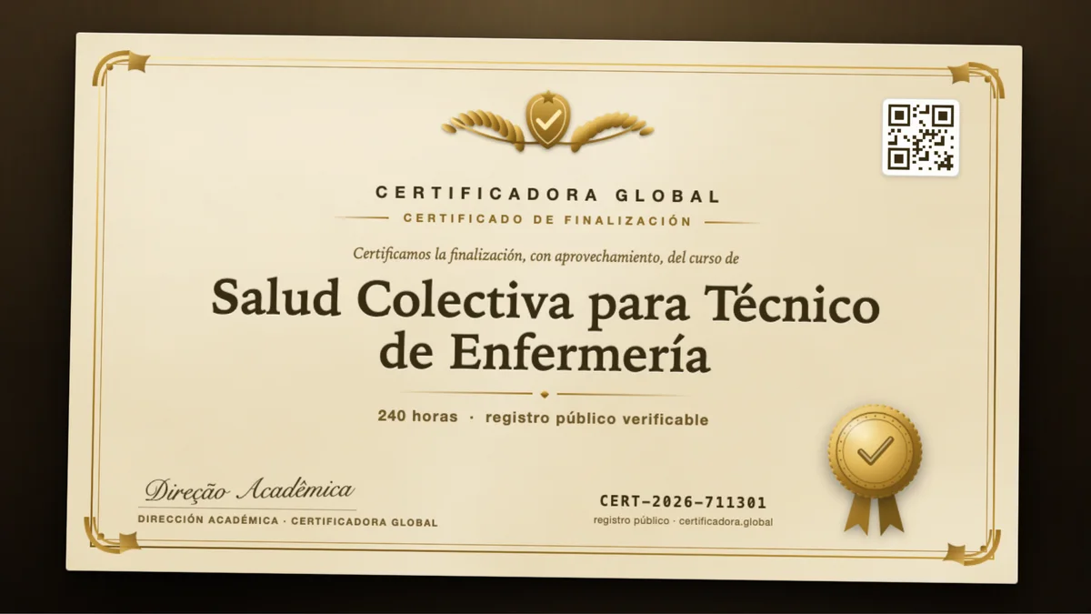 Portada del curso Salud Colectiva para Técnico de Enfermería