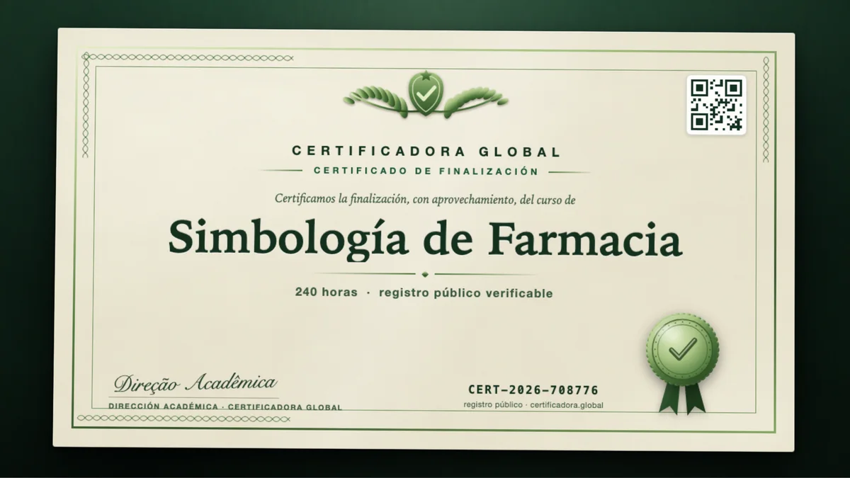 Portada del curso Simbología de Farmacia
