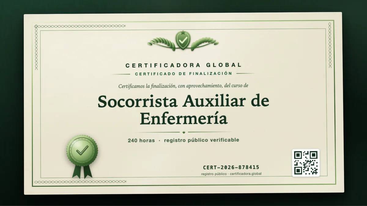 Portada del curso Socorrista Auxiliar de Enfermería