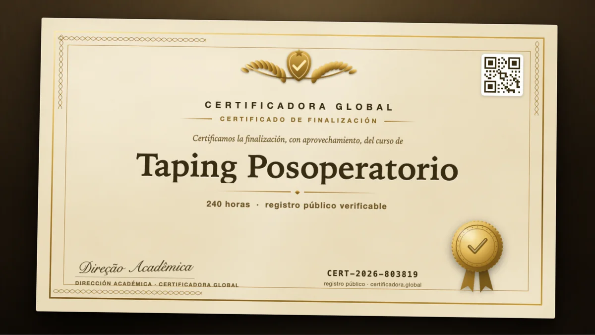 Portada del curso Taping Posoperatorio