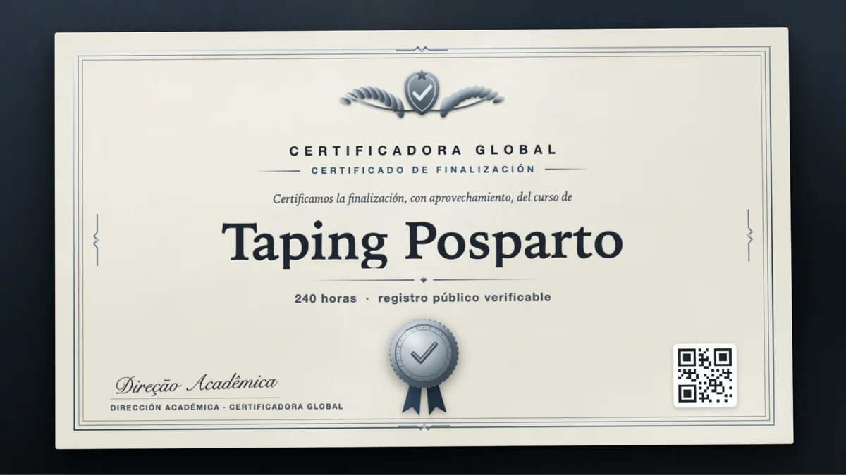 Portada del curso Taping Posparto