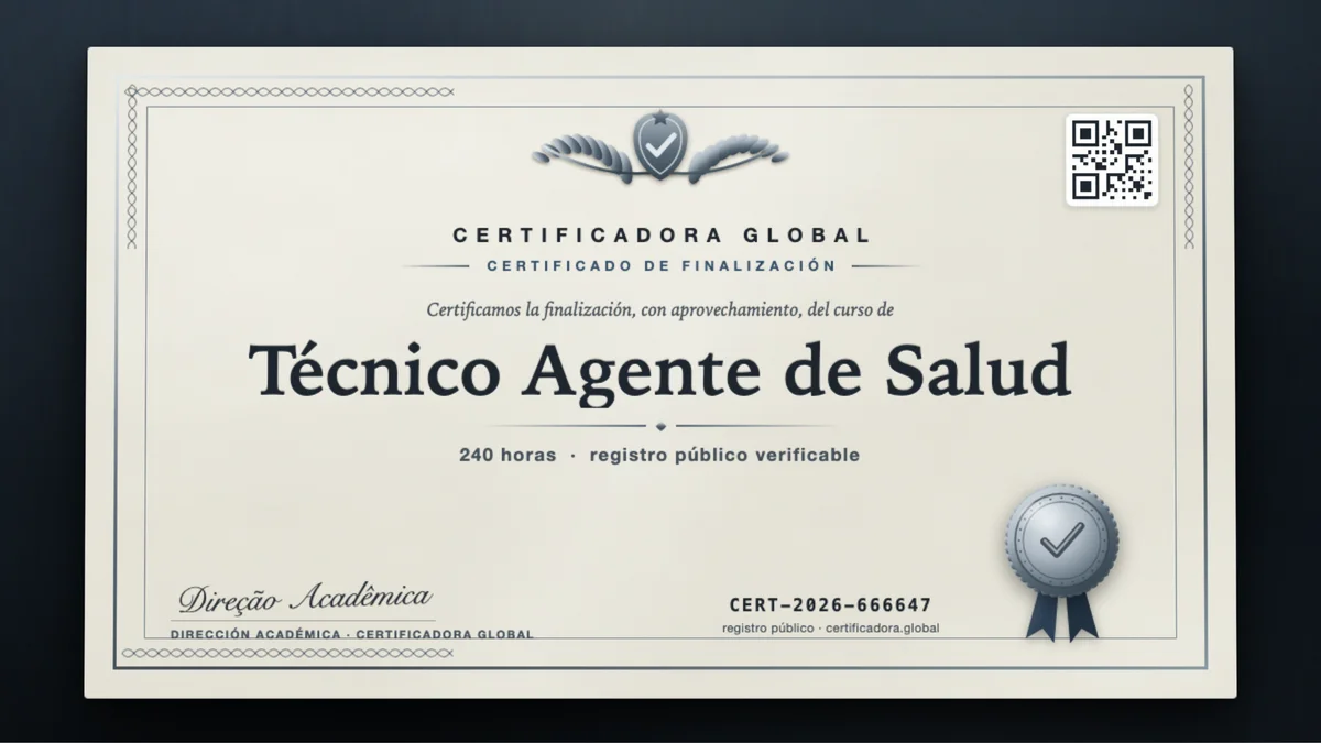 Portada del curso Técnico Agente de Salud