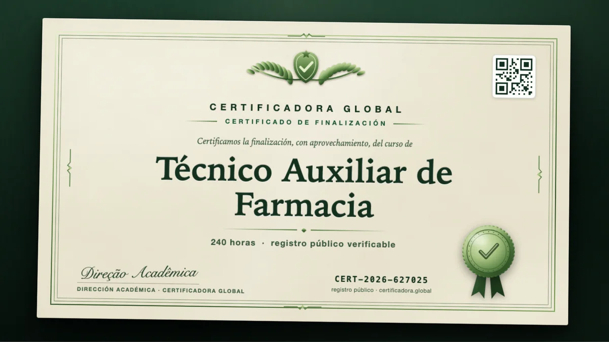 Portada del curso Técnico Auxiliar de Farmacia
