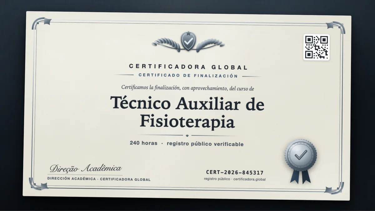 Portada del curso Técnico Auxiliar de Fisioterapia