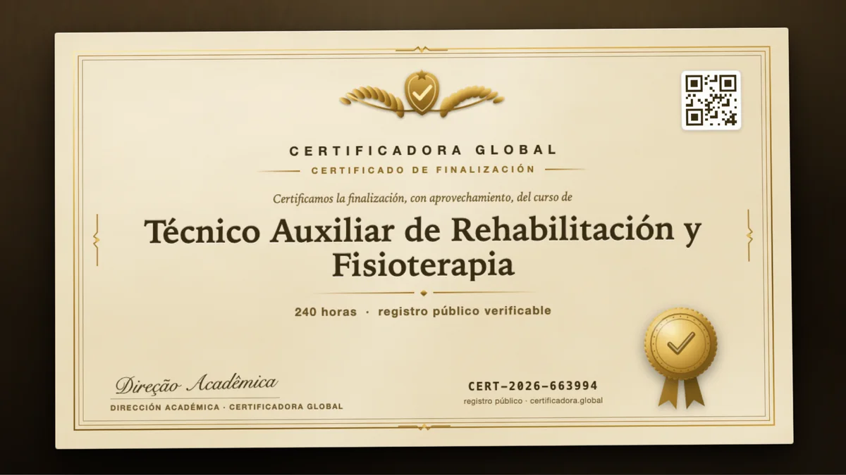 Portada del curso Técnico Auxiliar de Rehabilitación y Fisioterapia
