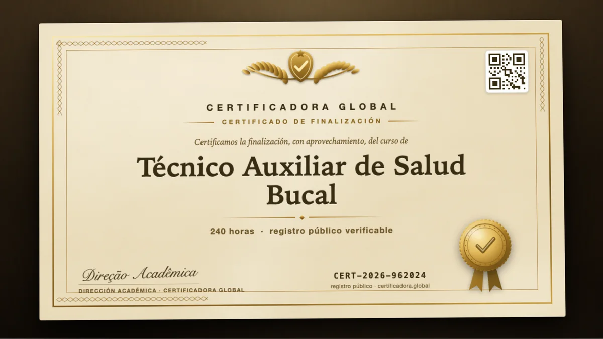 Portada del curso Técnico Auxiliar de Salud Bucal