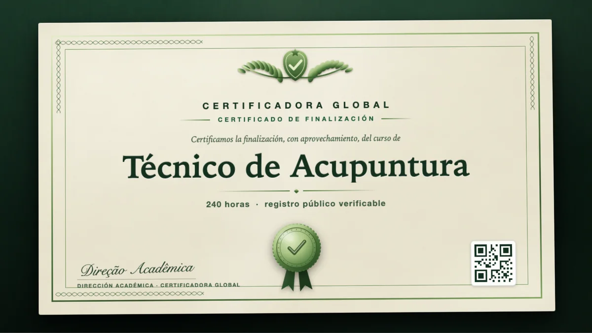 Portada del curso Técnico de Acupuntura