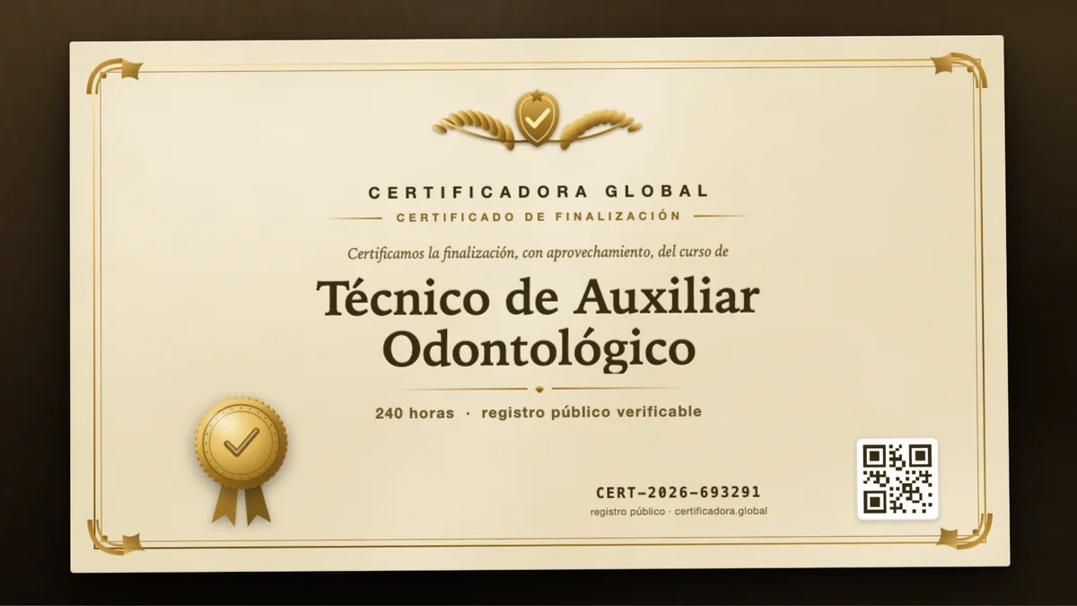 Portada del curso Técnico de Auxiliar Odontológico