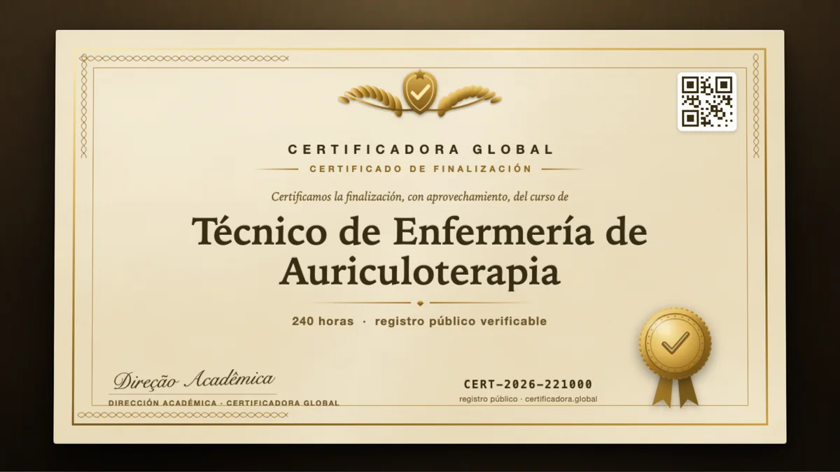 Portada del curso Técnico de Enfermería de Auriculoterapia
