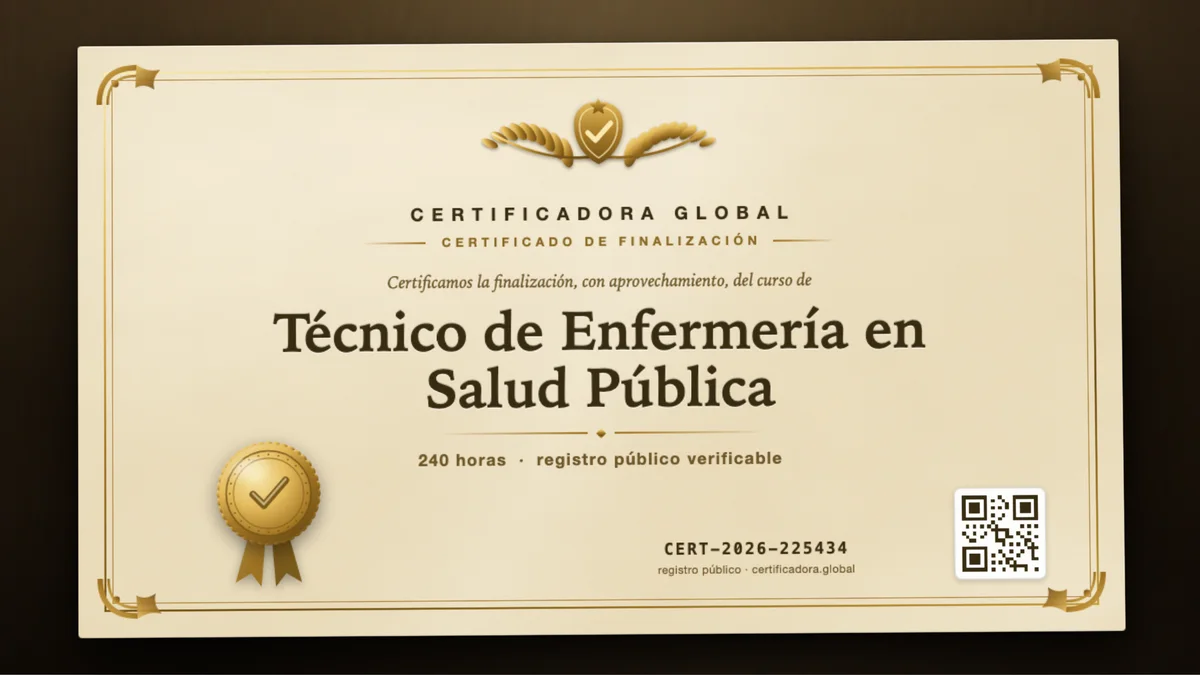 Portada del curso Técnico de Enfermería en Salud Pública