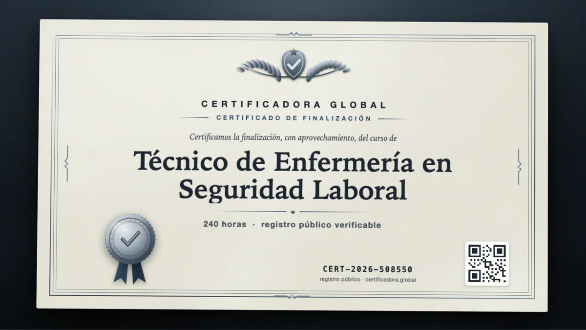 Portada del curso Técnico de Enfermería en Seguridad Laboral