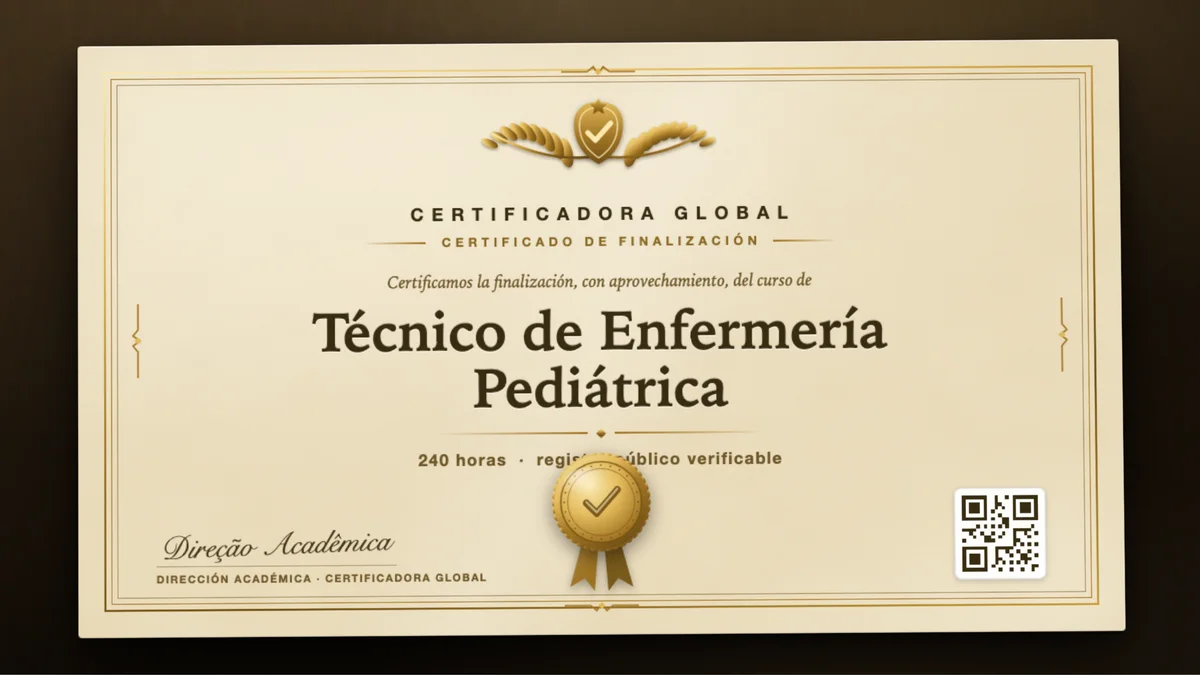 Portada del curso Técnico de Enfermería Pediátrica