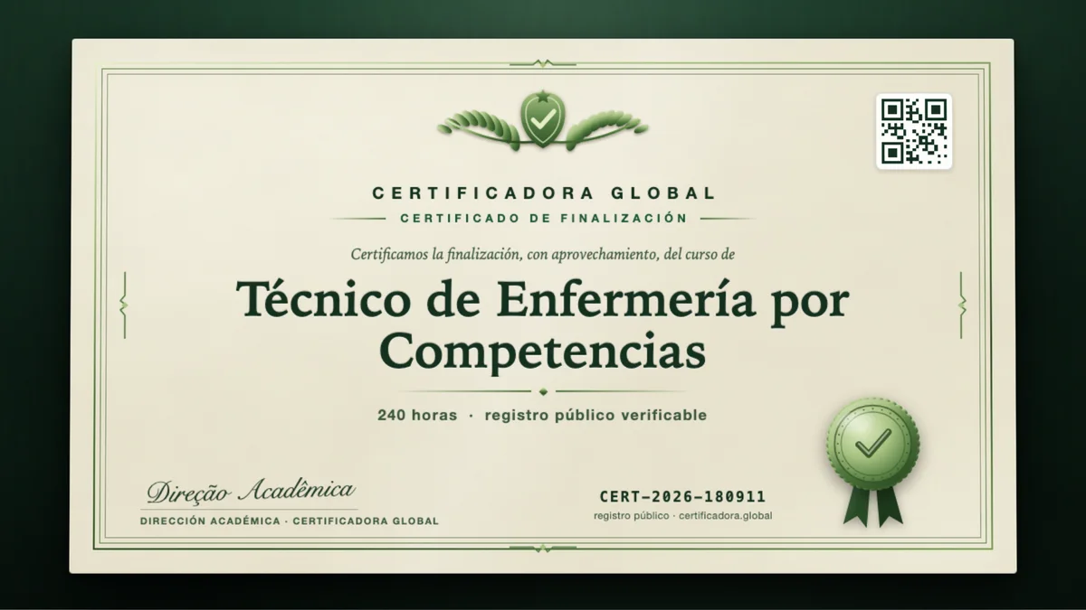 Portada del curso Técnico de Enfermería por Competencias