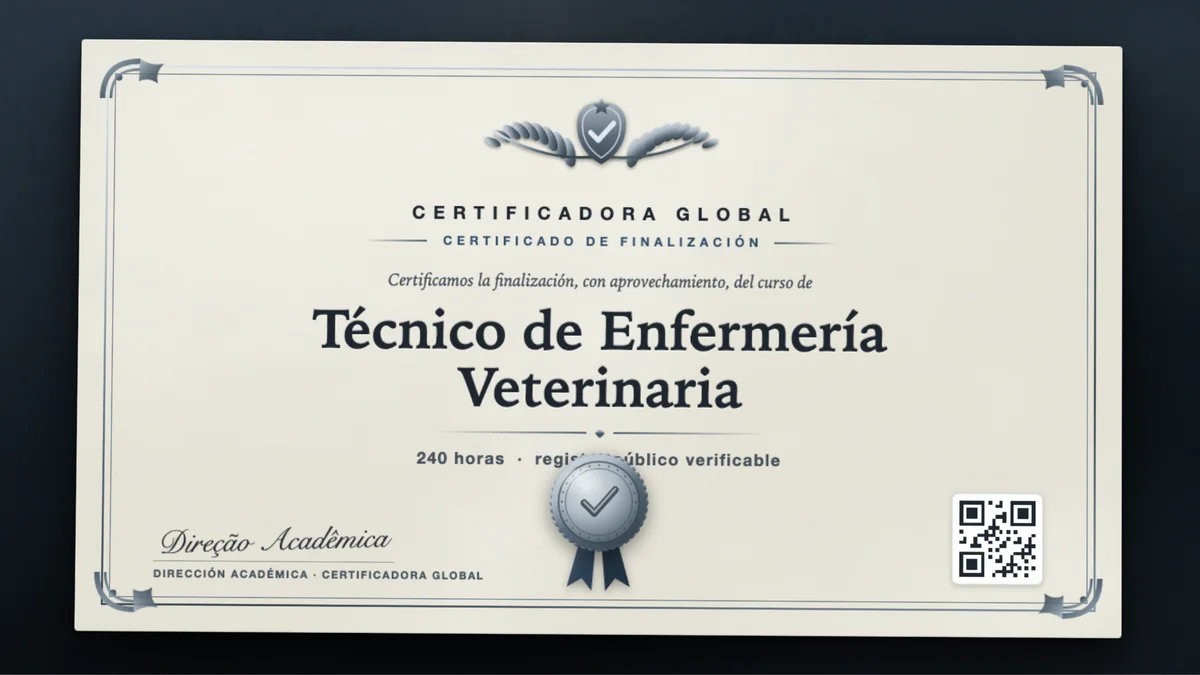 Portada del curso Técnico de Enfermería Veterinaria