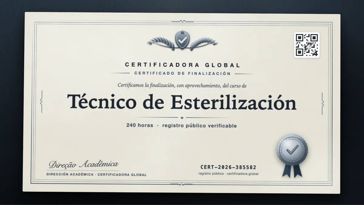 Portada del curso Técnico de Esterilización