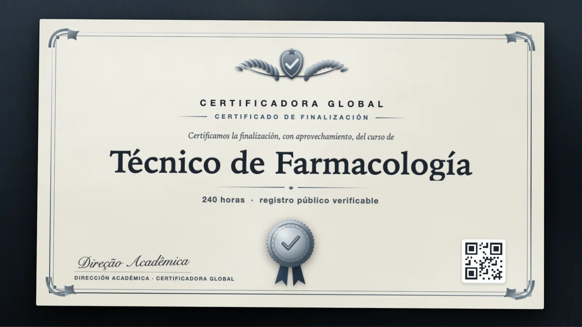 Portada del curso Técnico de Farmacología
