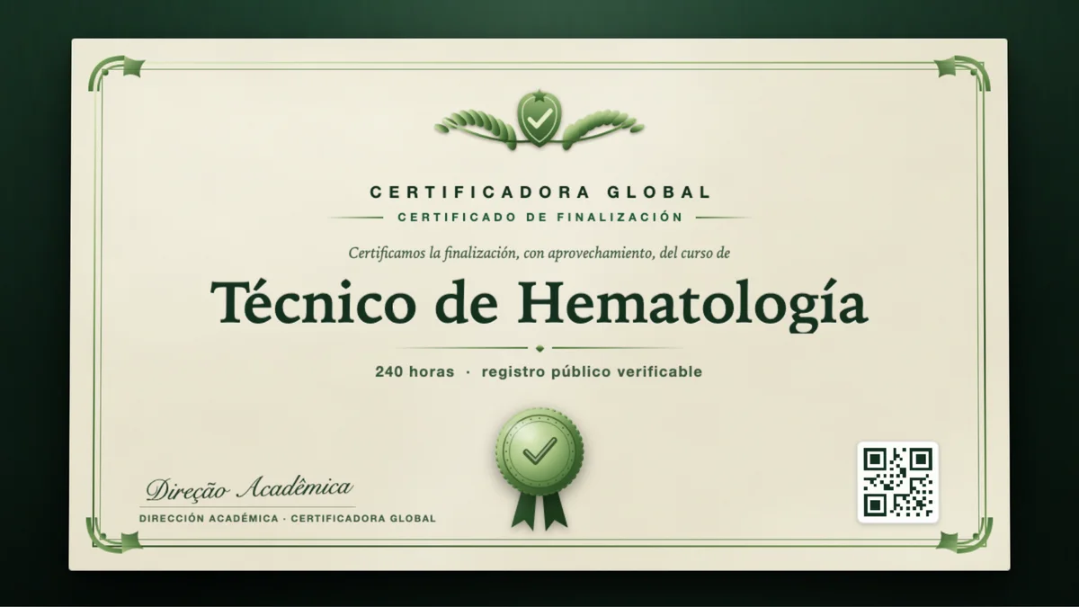Portada del curso Técnico de Hematología