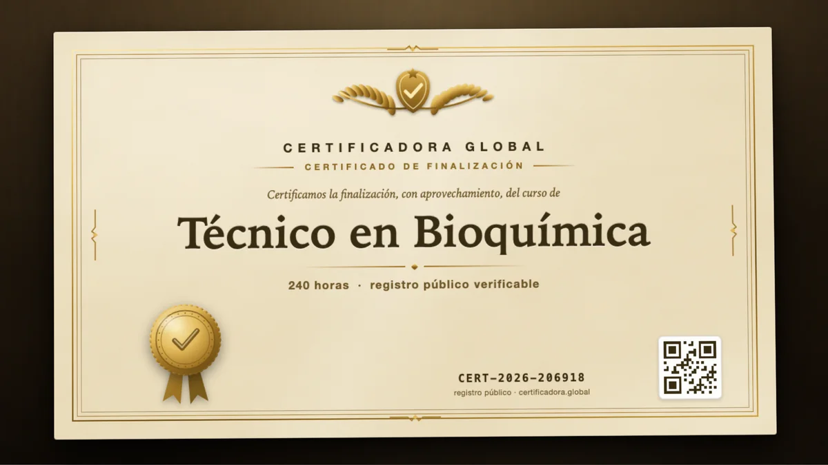 Portada del curso Técnico en Bioquímica
