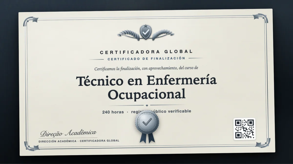 Portada del curso Técnico en Enfermería Ocupacional