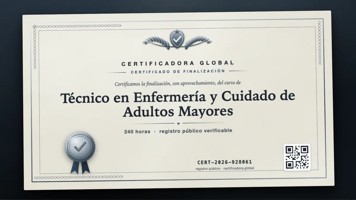 Portada del curso Técnico en Enfermería y Cuidado de Adultos Mayores