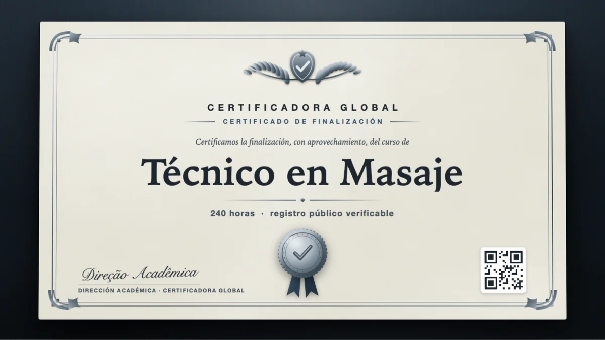 Portada del curso Técnico en Masaje
