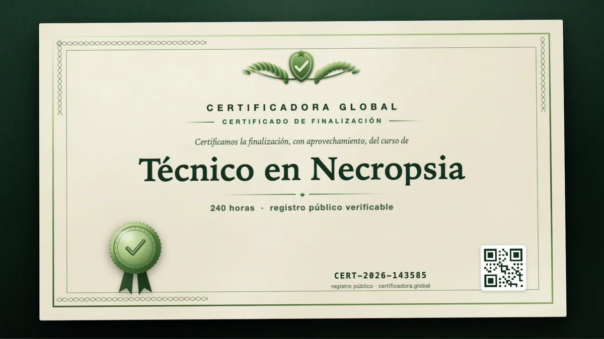 Portada del curso Técnico en Necropsia