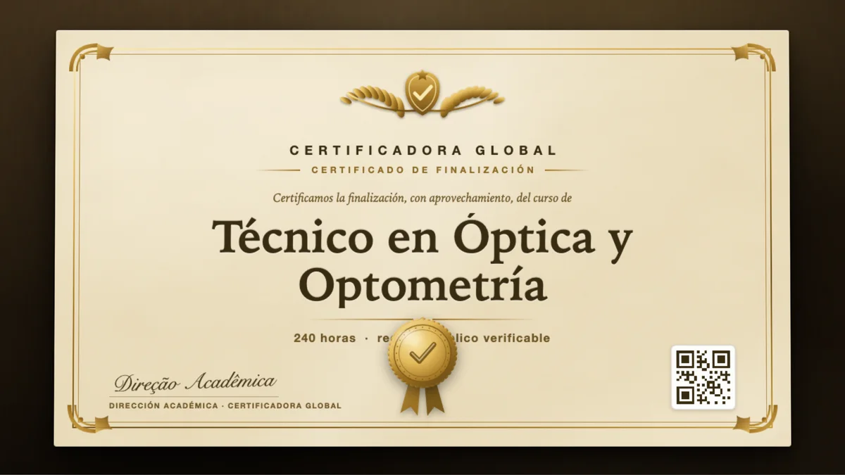 Portada del curso Técnico en Óptica y Optometría