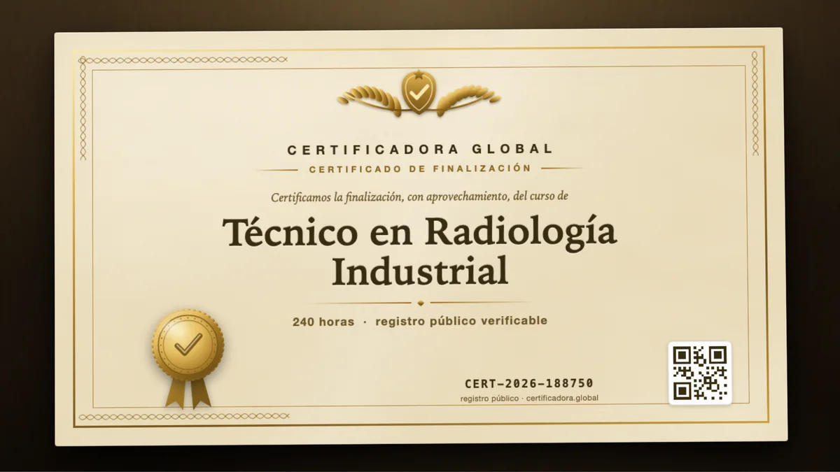 Portada del curso Técnico en Radiología Industrial