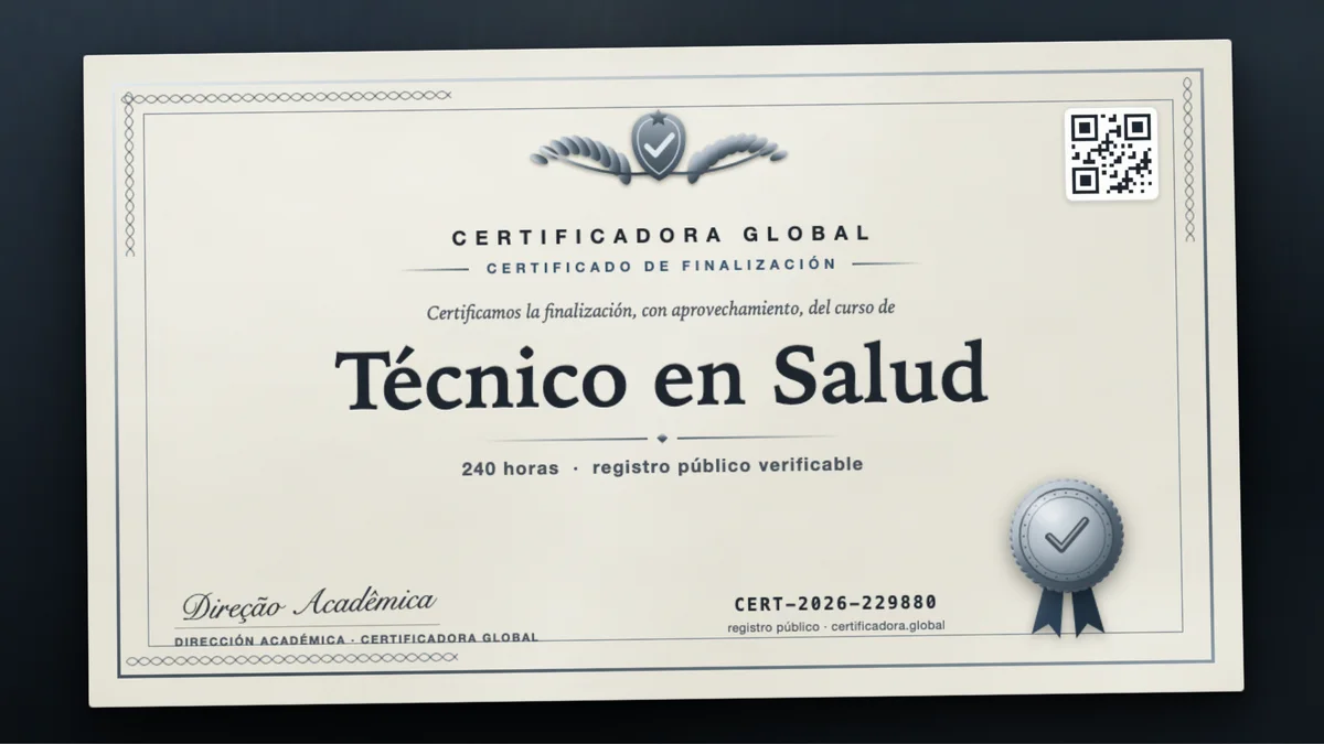 Portada del curso Técnico en Salud