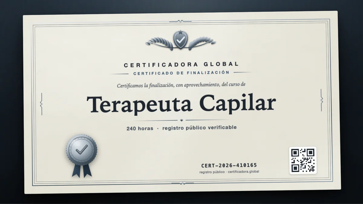 Portada del curso Terapeuta Capilar