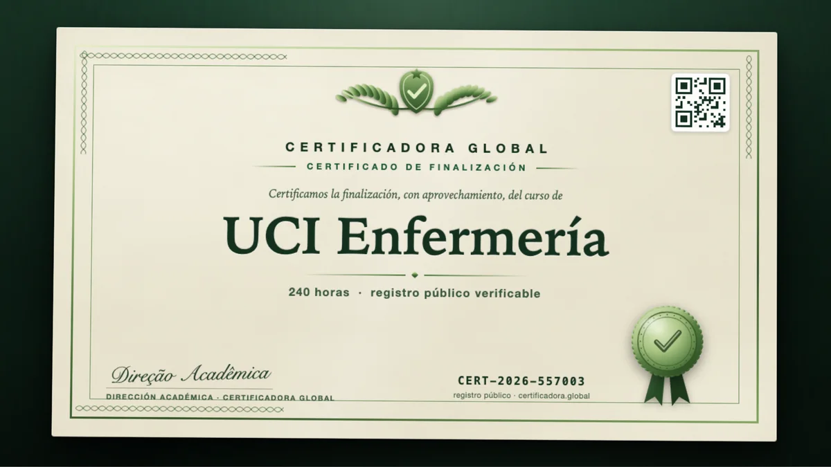 Portada del curso UCI Enfermería