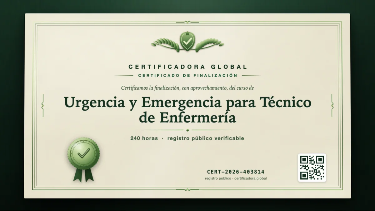 Portada del curso Urgencia y Emergencia para Técnico de Enfermería