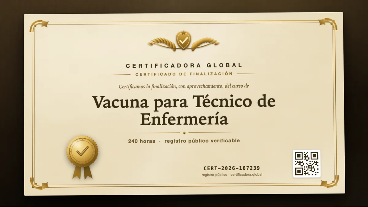 Portada del curso Vacuna para Técnico de Enfermería