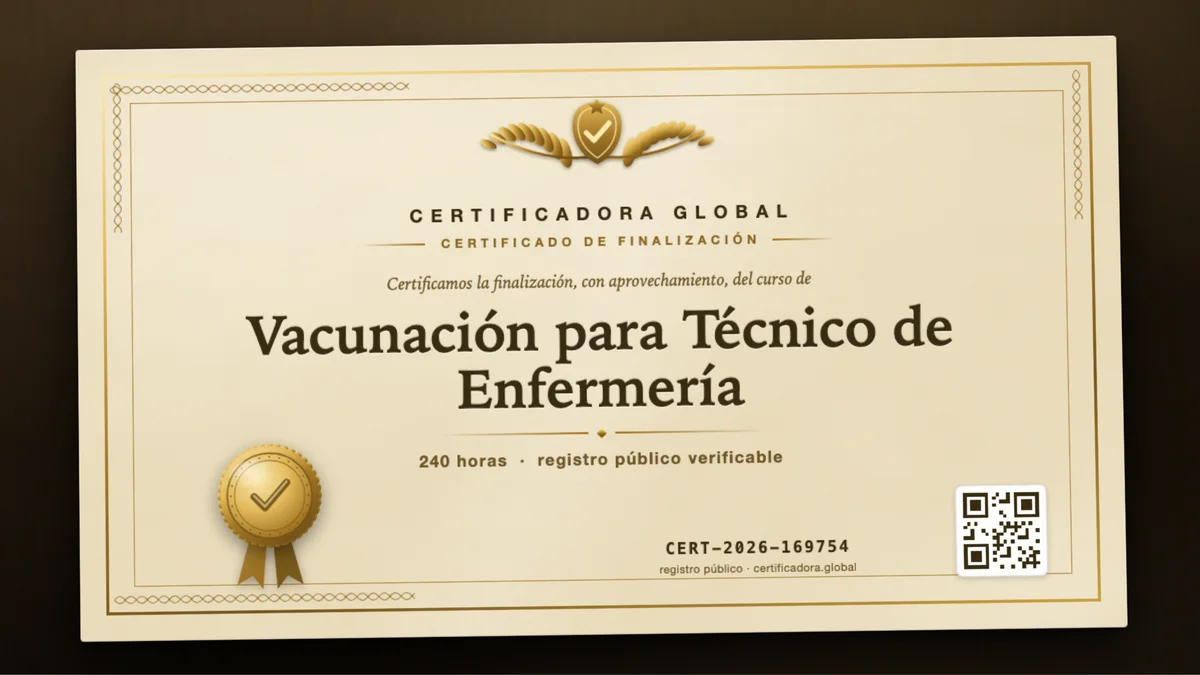 Portada del curso Vacunación para Técnico de Enfermería