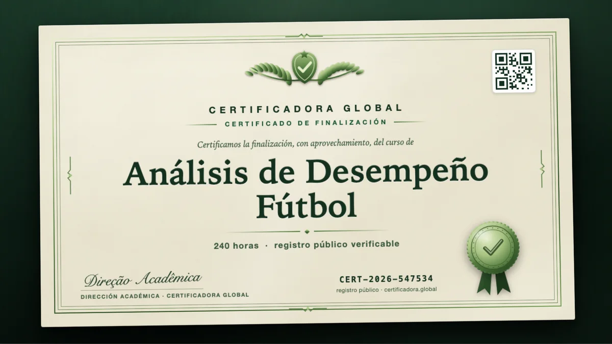 Portada del curso Análisis de Desempeño Fútbol