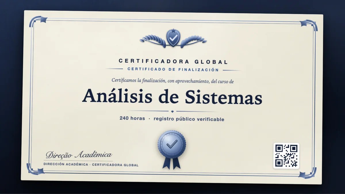 Portada del curso Análisis de Sistemas