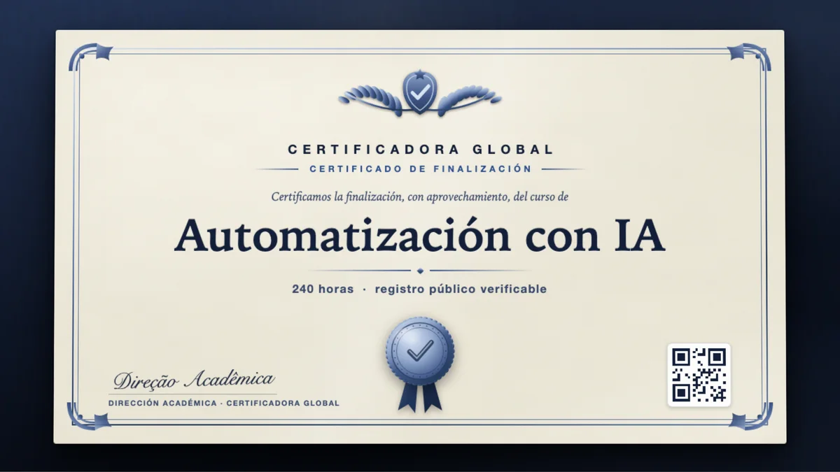Portada del curso Automatización con IA